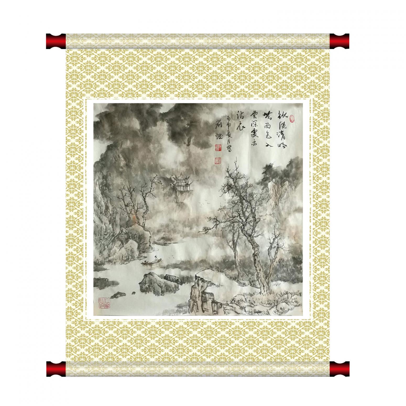 刘燃国画作品《【束阁小舟】作者刘燃》【图1】