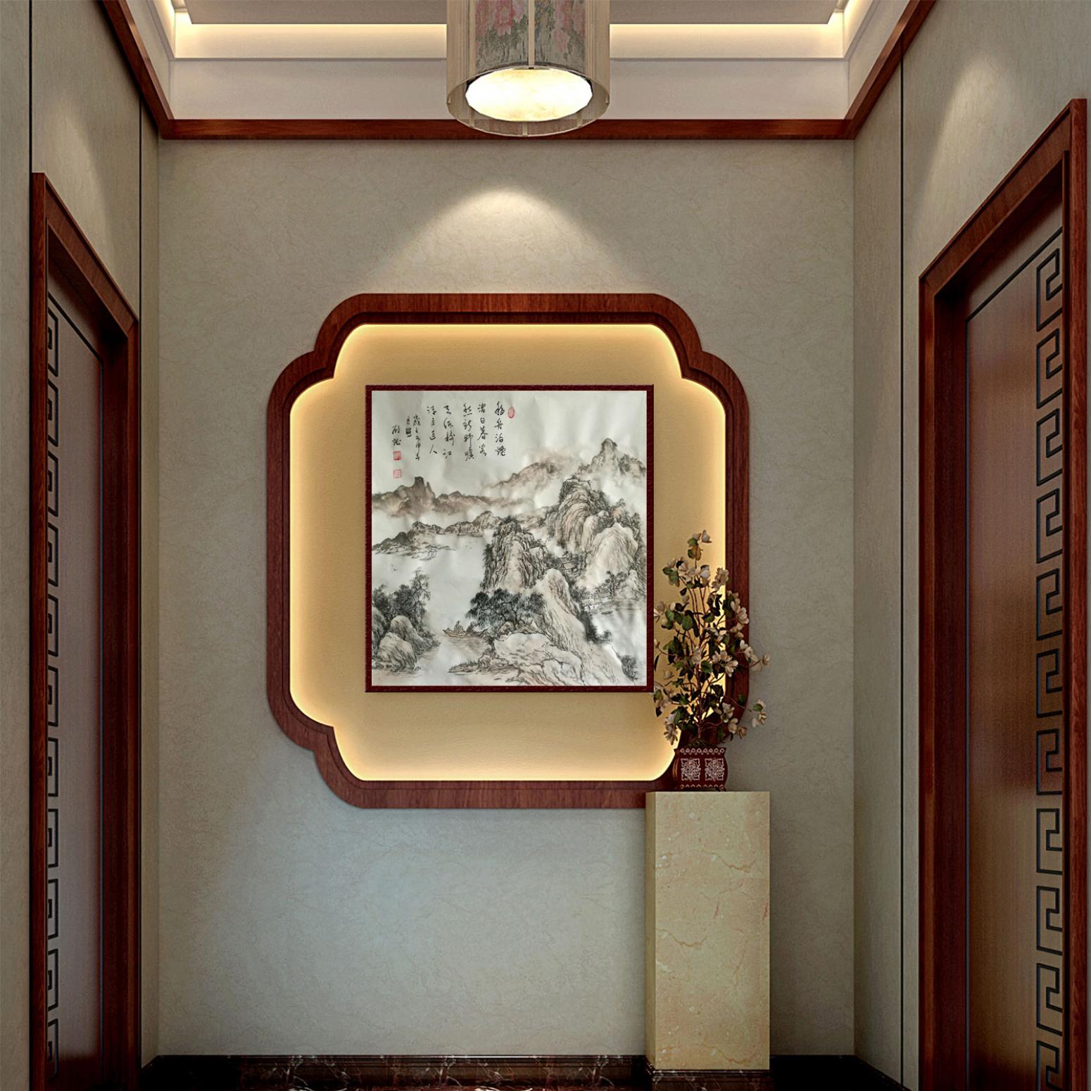 刘燃国画作品《【雾渺江湖】作者刘燃》【图3】