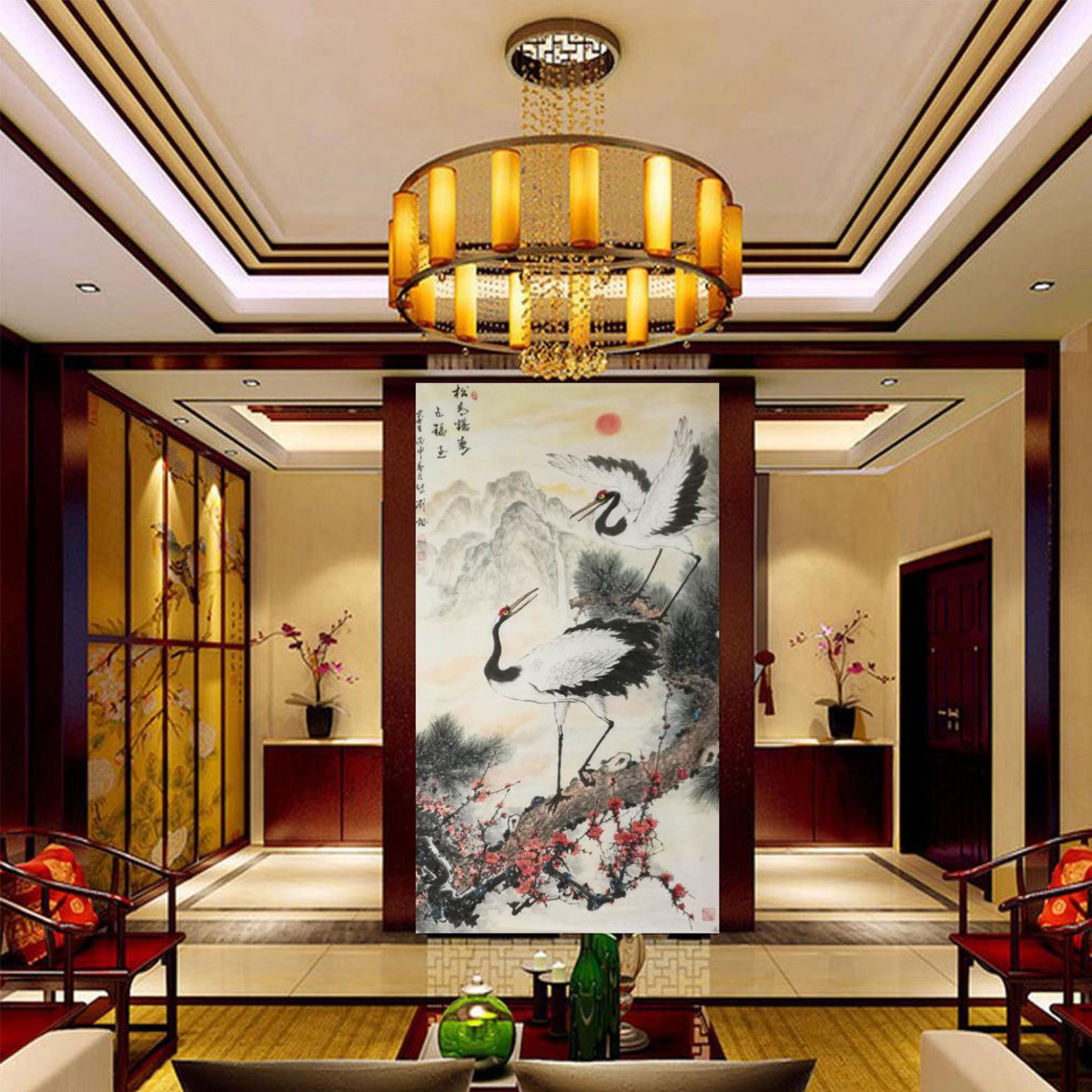 刘燃国画作品《【松山鹤舞】作者刘燃》【图3】