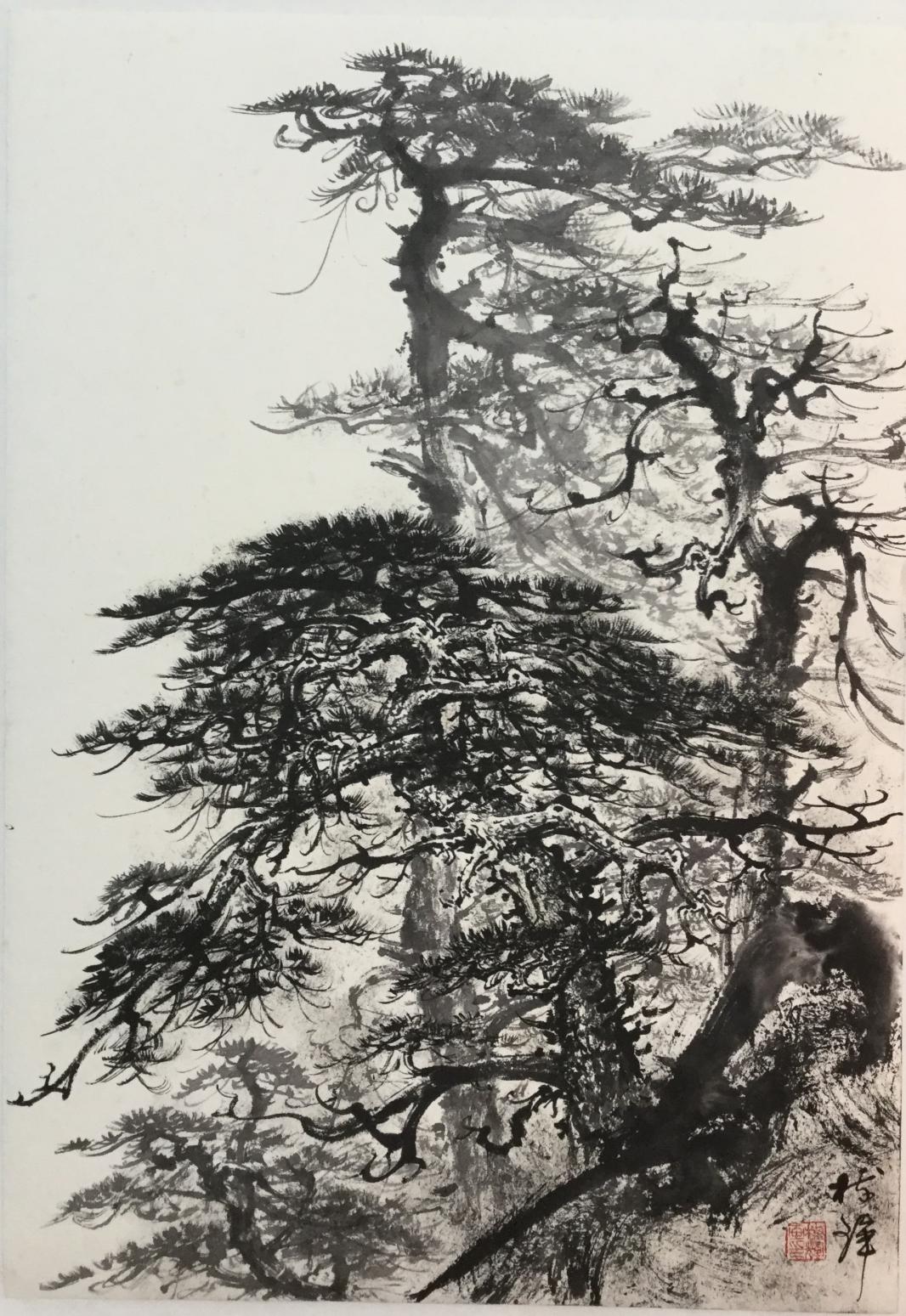 罗树辉国画作品《【水墨松】作者罗树辉》【图0】