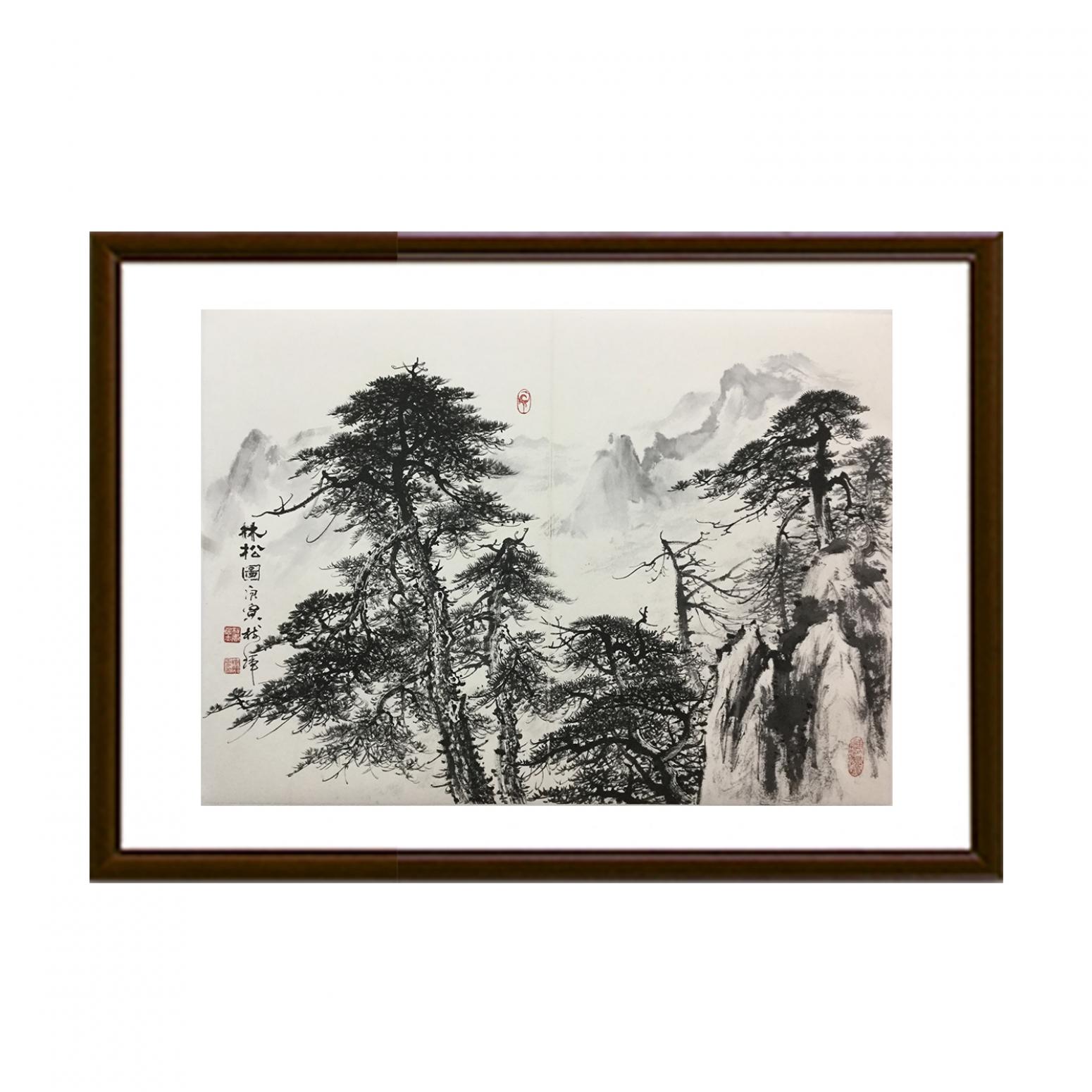 罗树辉国画作品《【林松图】作者罗树辉》【图2】