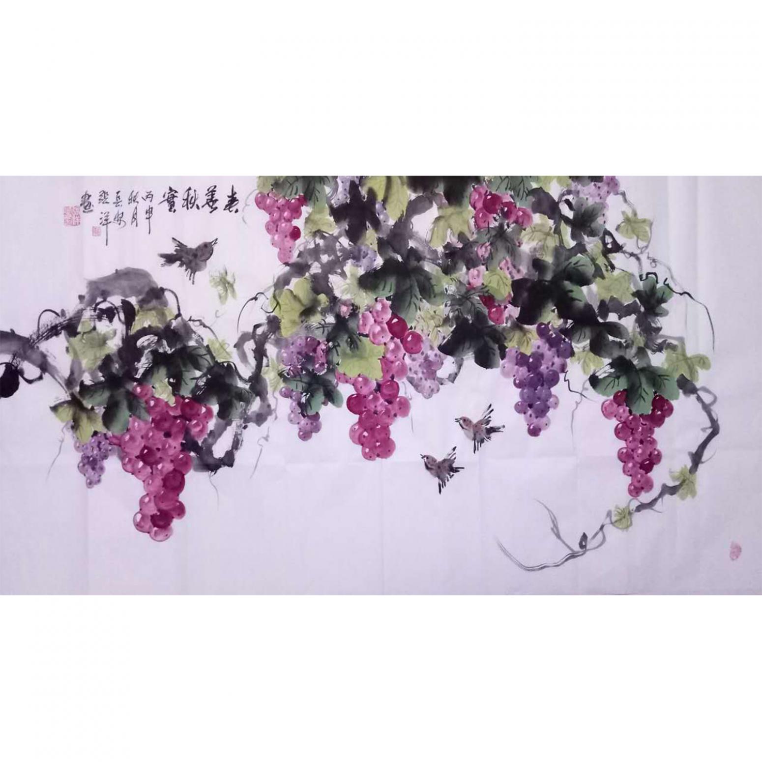 张洋国画作品《【春华秋实】作者张洋》