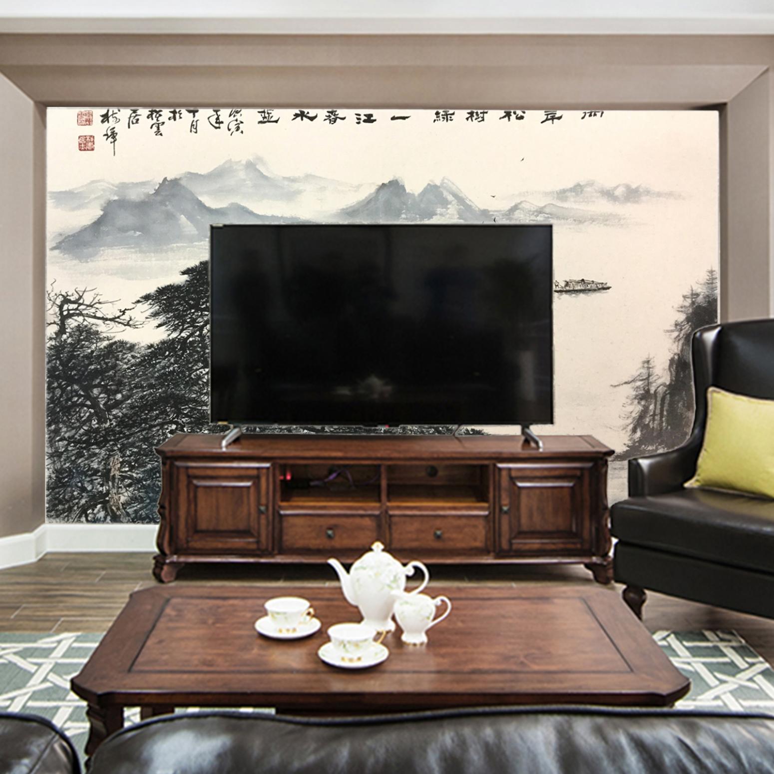 罗树辉国画作品《【松山环春水】作者罗树辉》【图3】