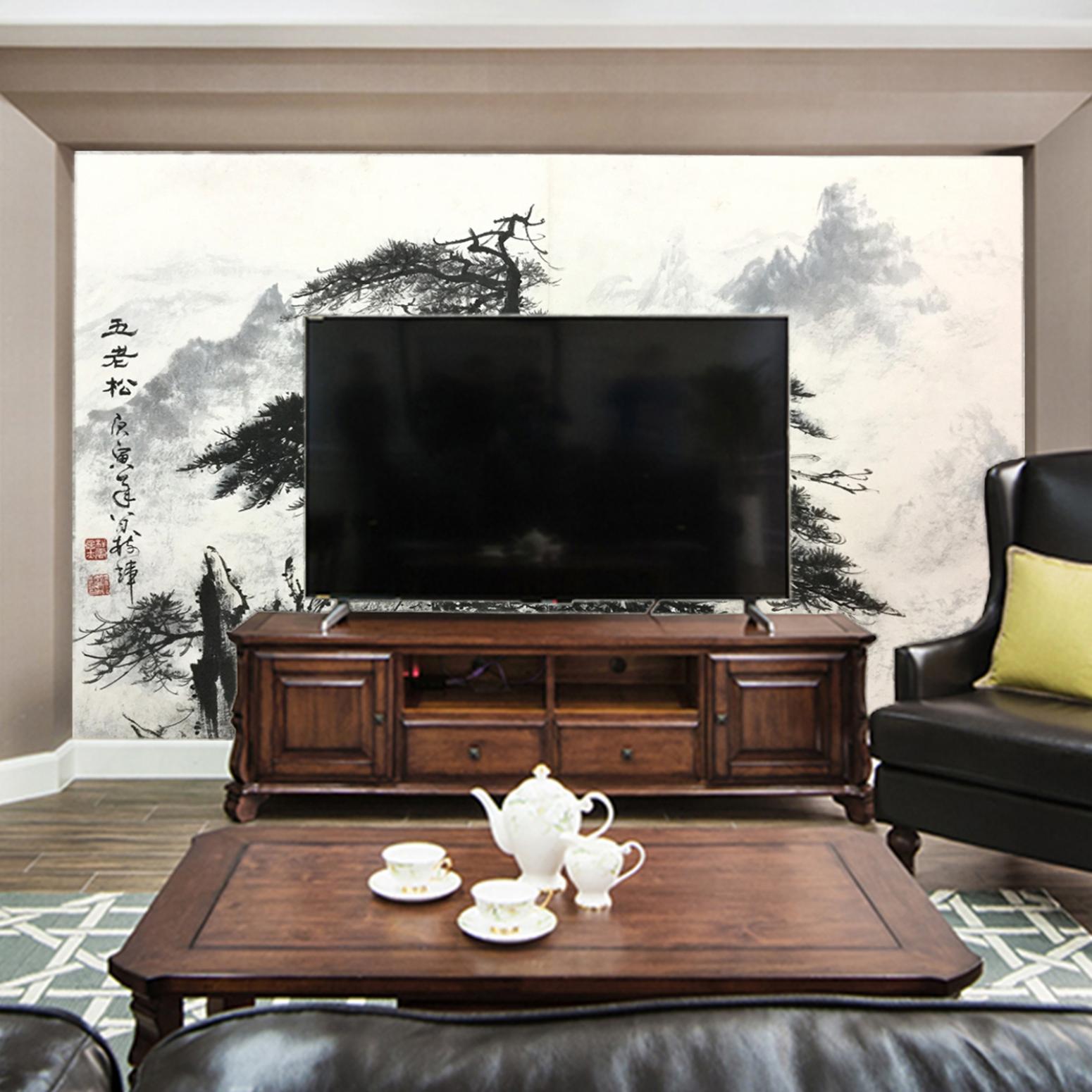 罗树辉国画作品《【五老松】作者罗树辉》【图3】