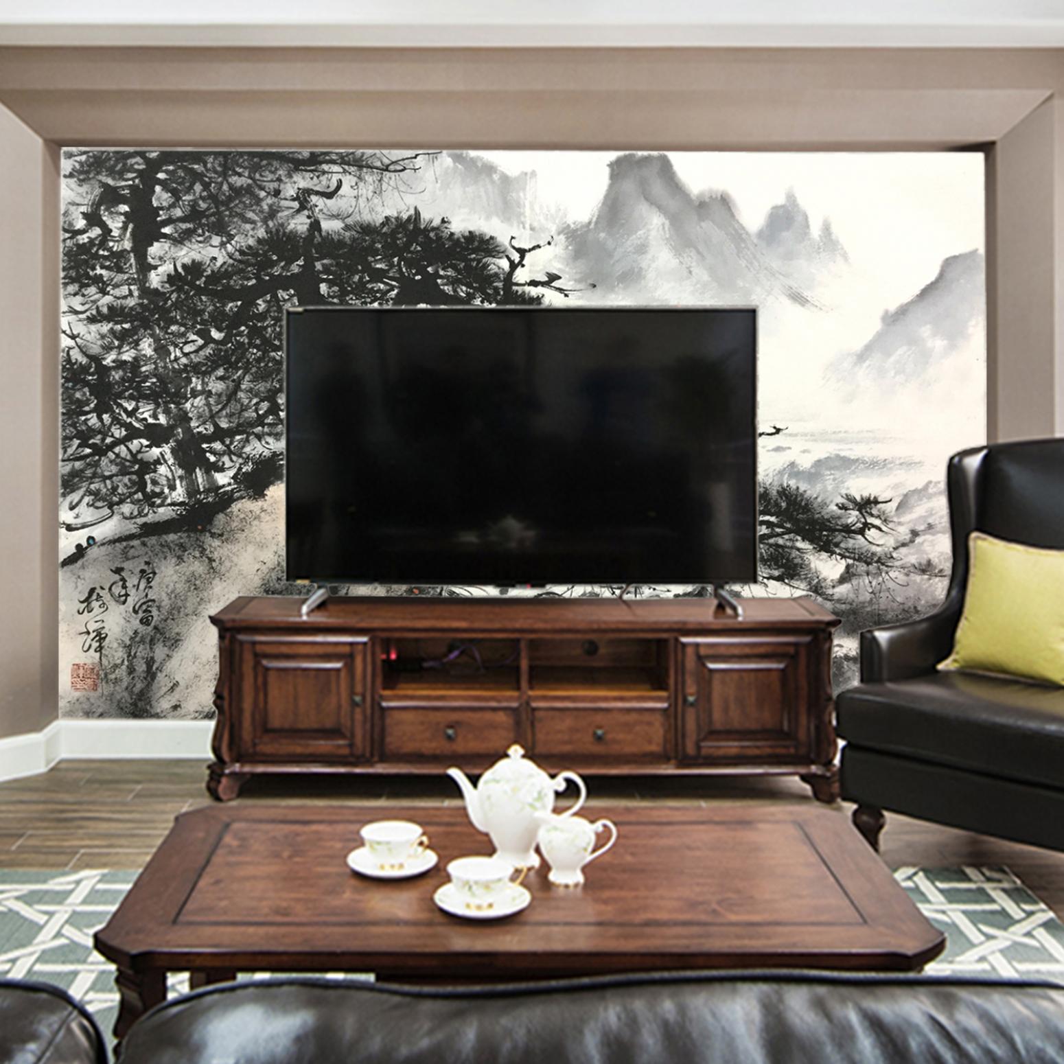 罗树辉国画作品《【高松眺流水】作者罗树辉》【图3】