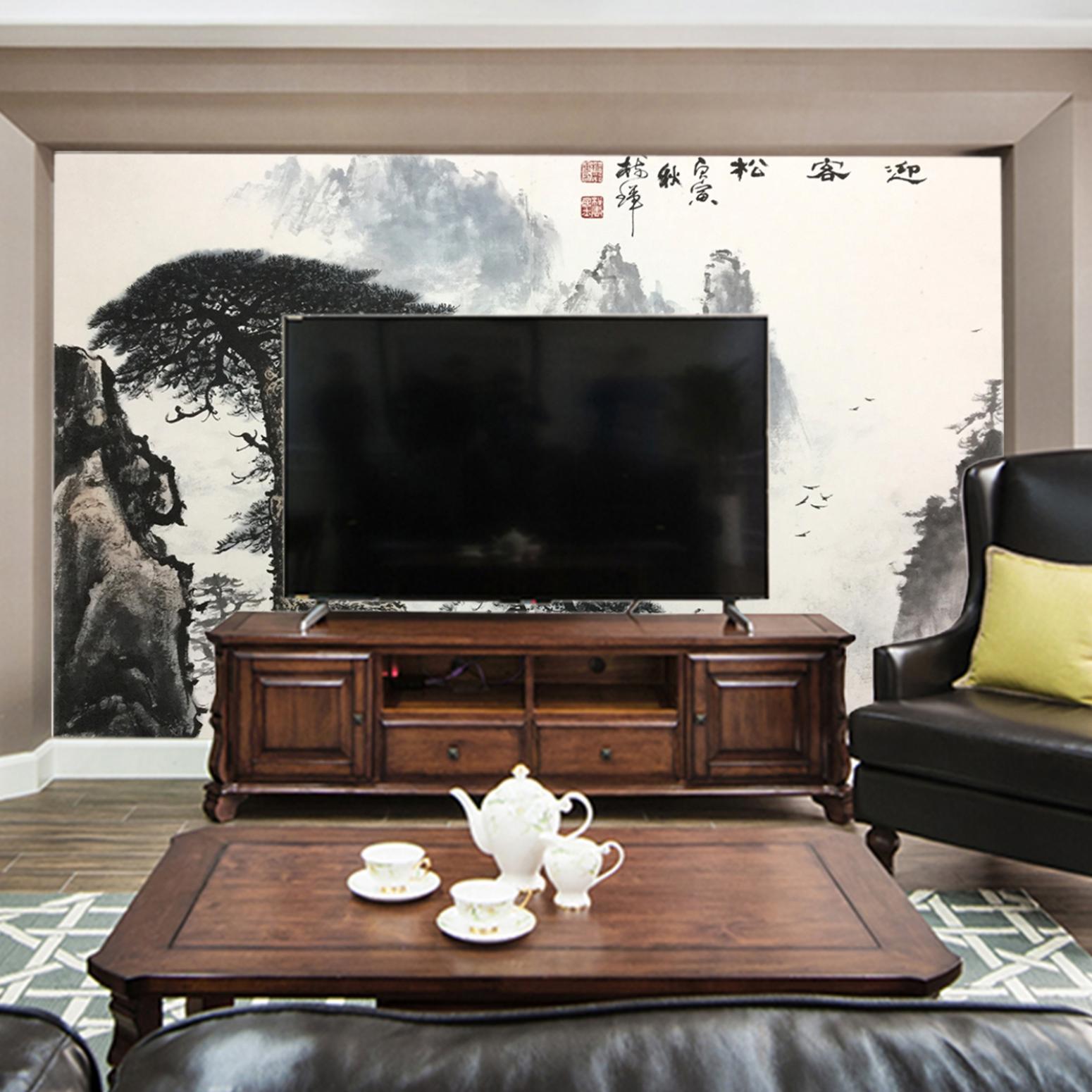 罗树辉国画作品《【迎客松】作者罗树辉》【图3】