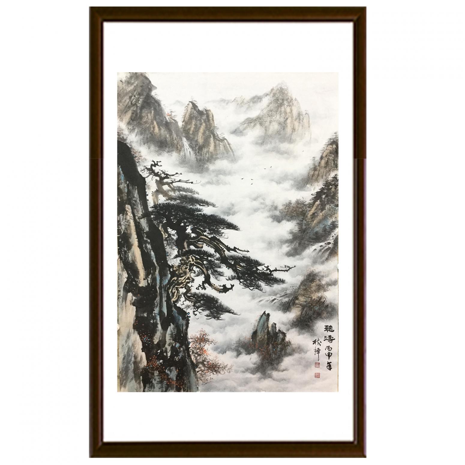 罗树辉国画作品《【听涛】作者罗树辉》【图2】