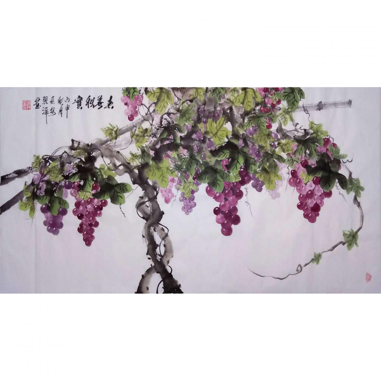 张洋国画作品《【春华秋实】作者张洋》