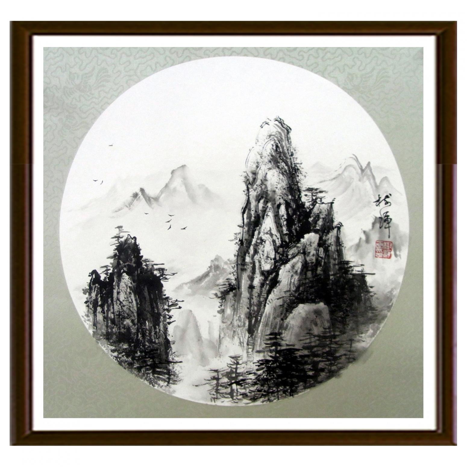 罗树辉国画作品《【扇面之三】作者罗树辉》【图2】