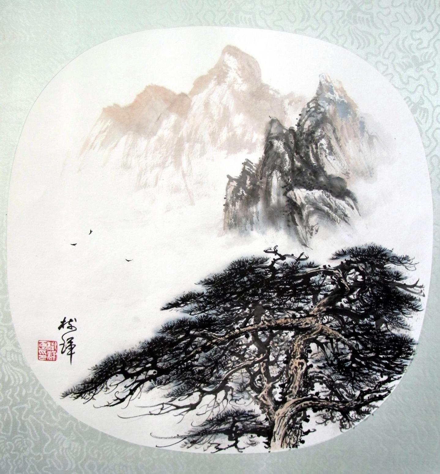 罗树辉国画作品《【扇面之二】作者罗树辉》【图0】