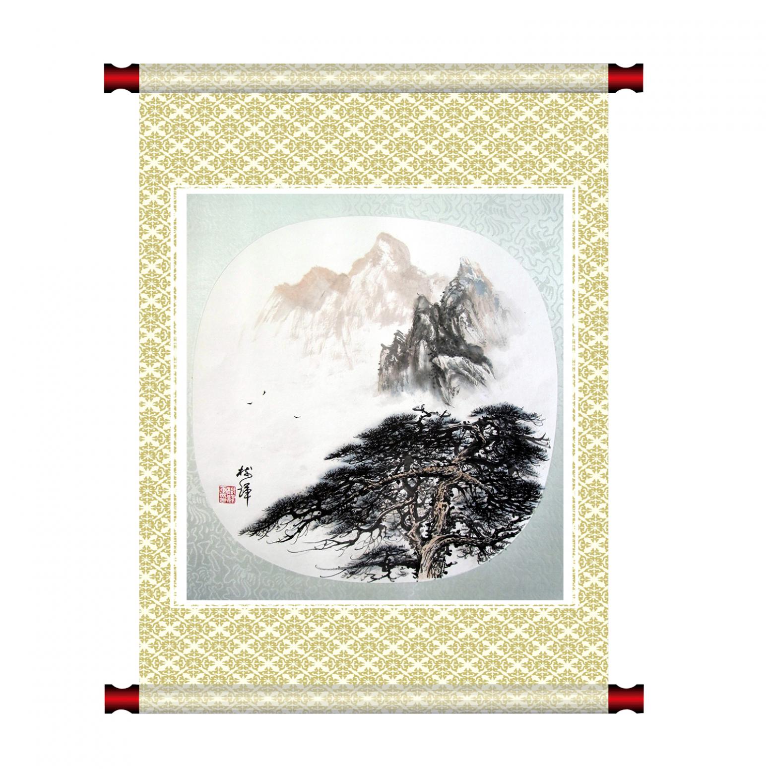 罗树辉国画作品《【扇面之二】作者罗树辉》【图1】