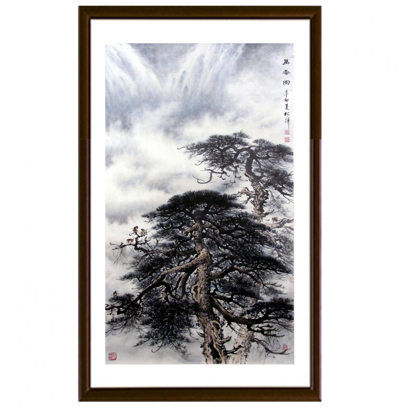 罗树辉国画作品《【万寿图】作者罗树辉》【图2】