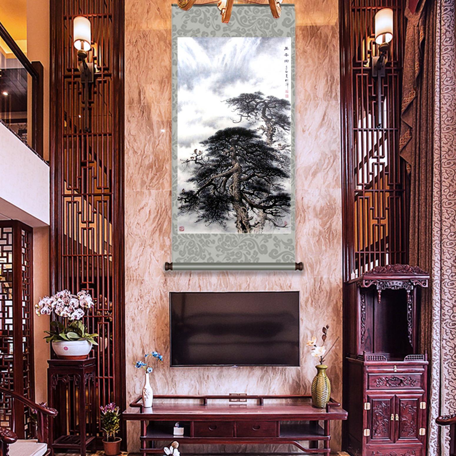 罗树辉国画作品《【万寿图】作者罗树辉》【图3】