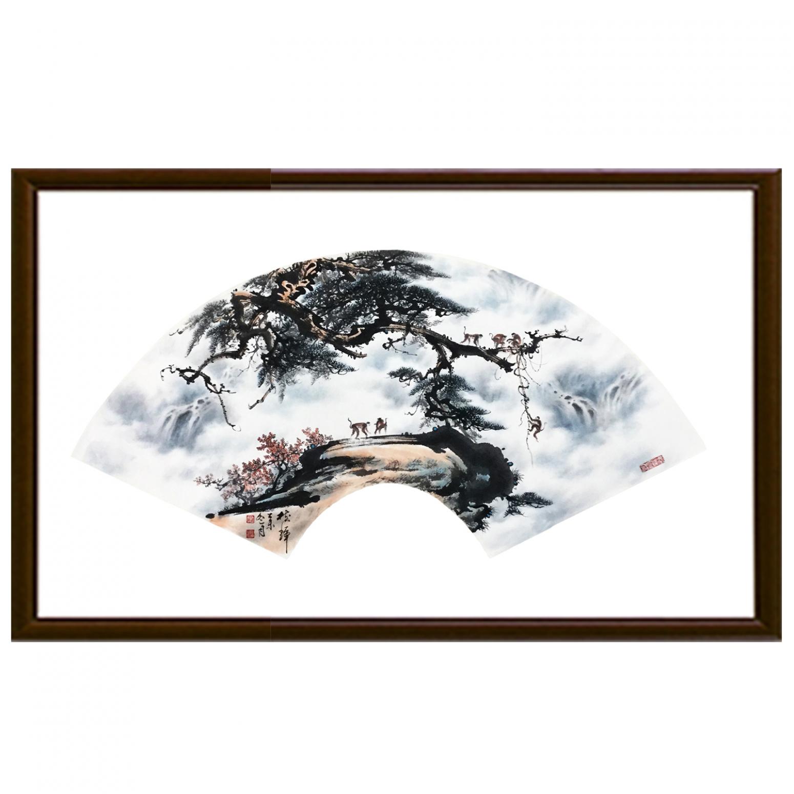 罗树辉国画作品《【扇面之一】作者罗树辉》【图2】