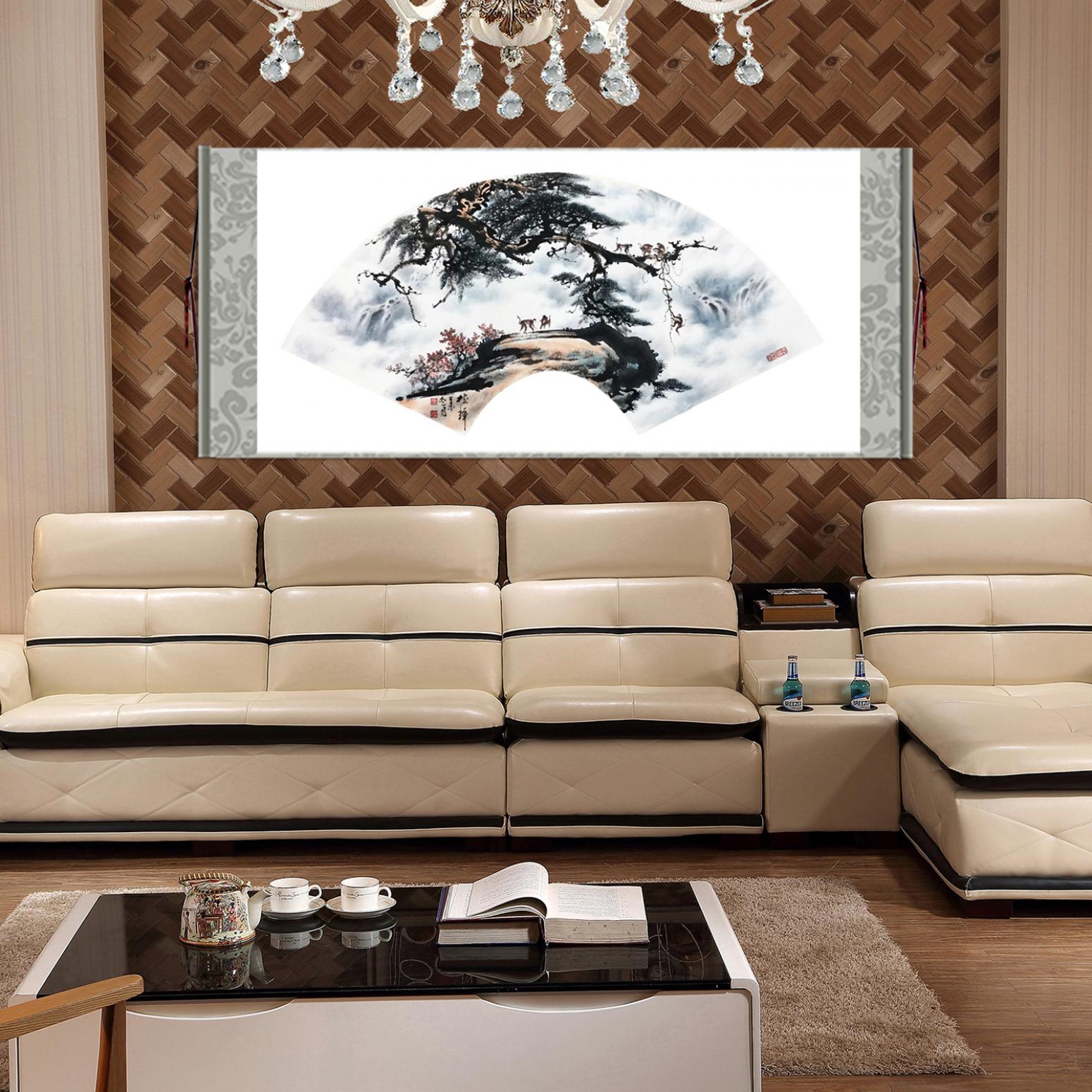 罗树辉国画作品《【扇面之一】作者罗树辉》【图3】