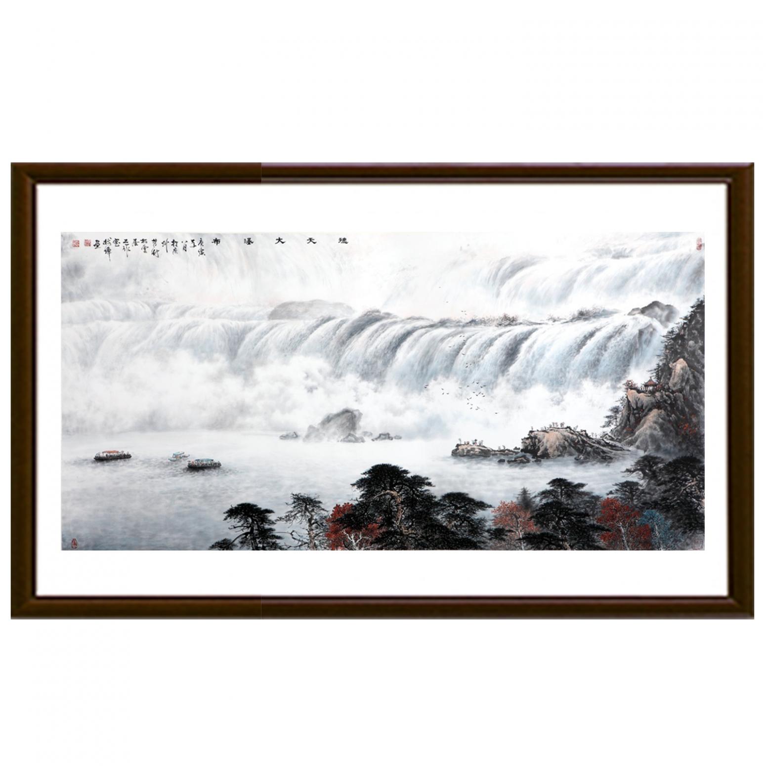 罗树辉国画作品《【德天大瀑布】》【图2】