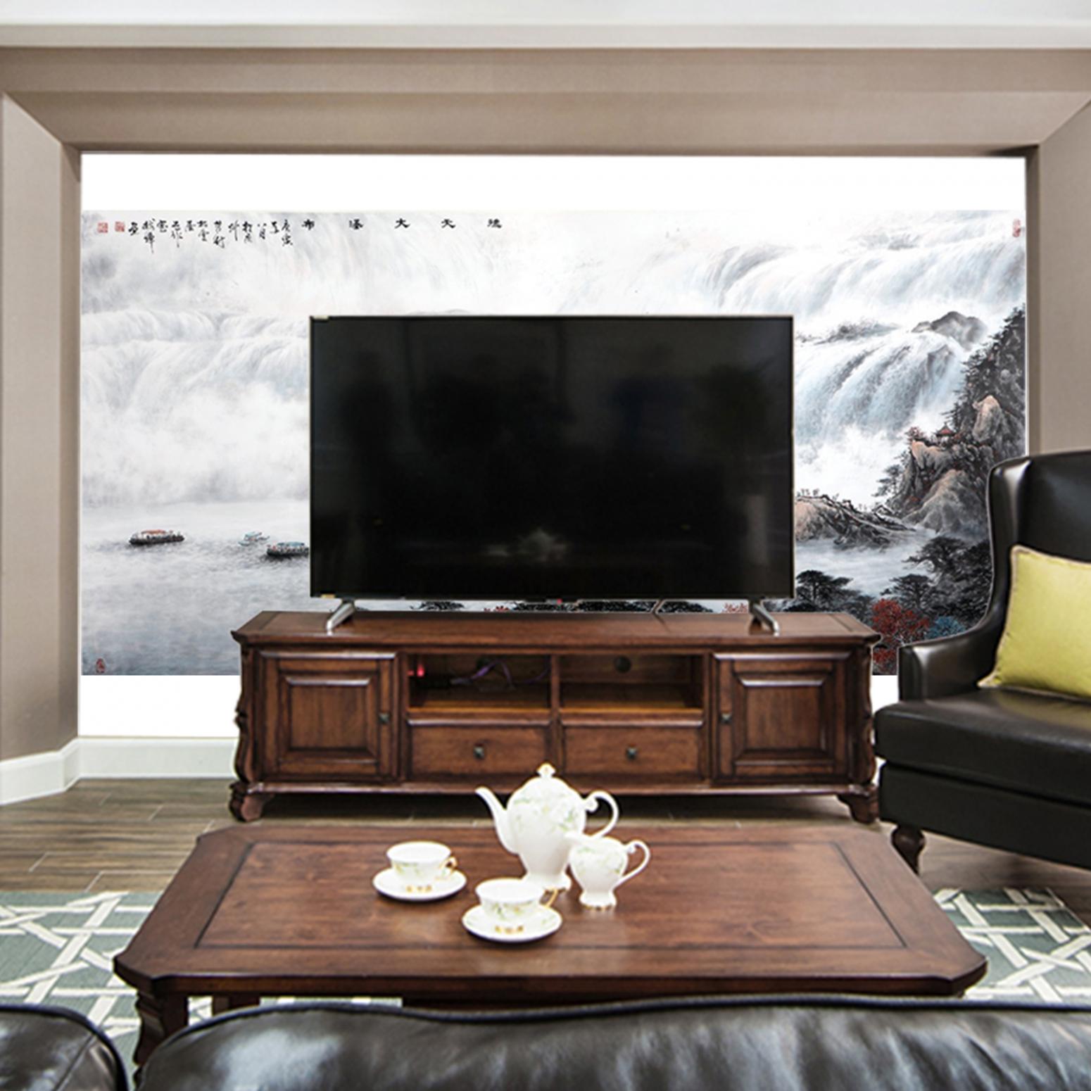 罗树辉国画作品《【德天大瀑布】》【图3】