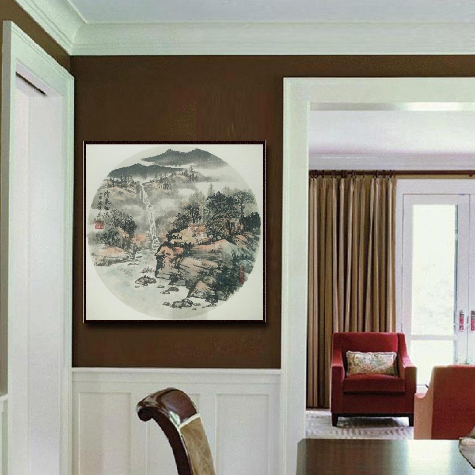 马海伟国画作品《【清泉细流】作者马海伟》【图3】