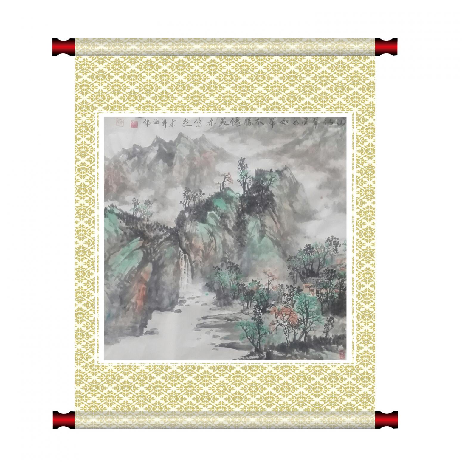 马海伟国画作品《【山似翠玉】作者马海伟》【图1】