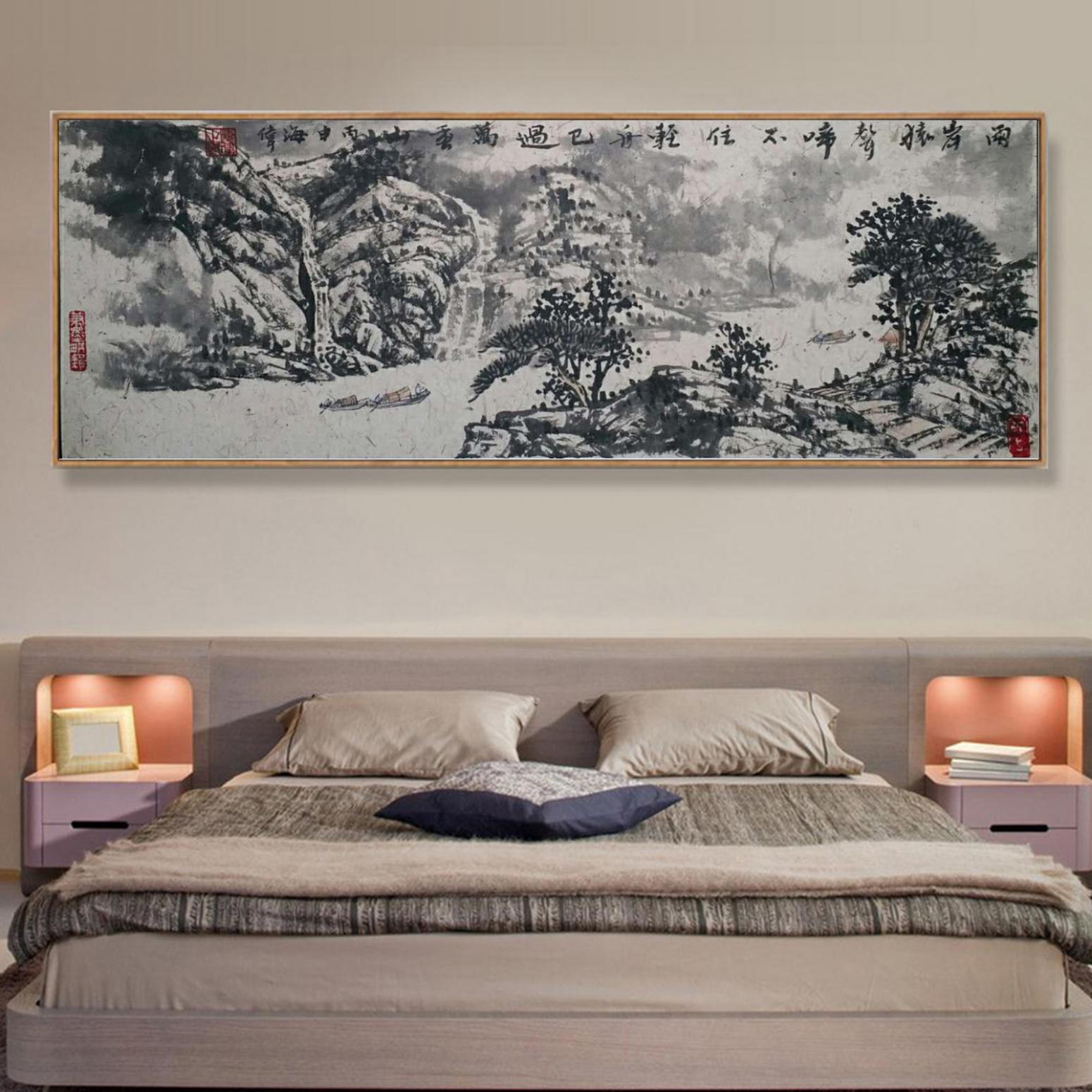 马海伟国画作品《【一江夹两岸】作者马海伟》【图3】