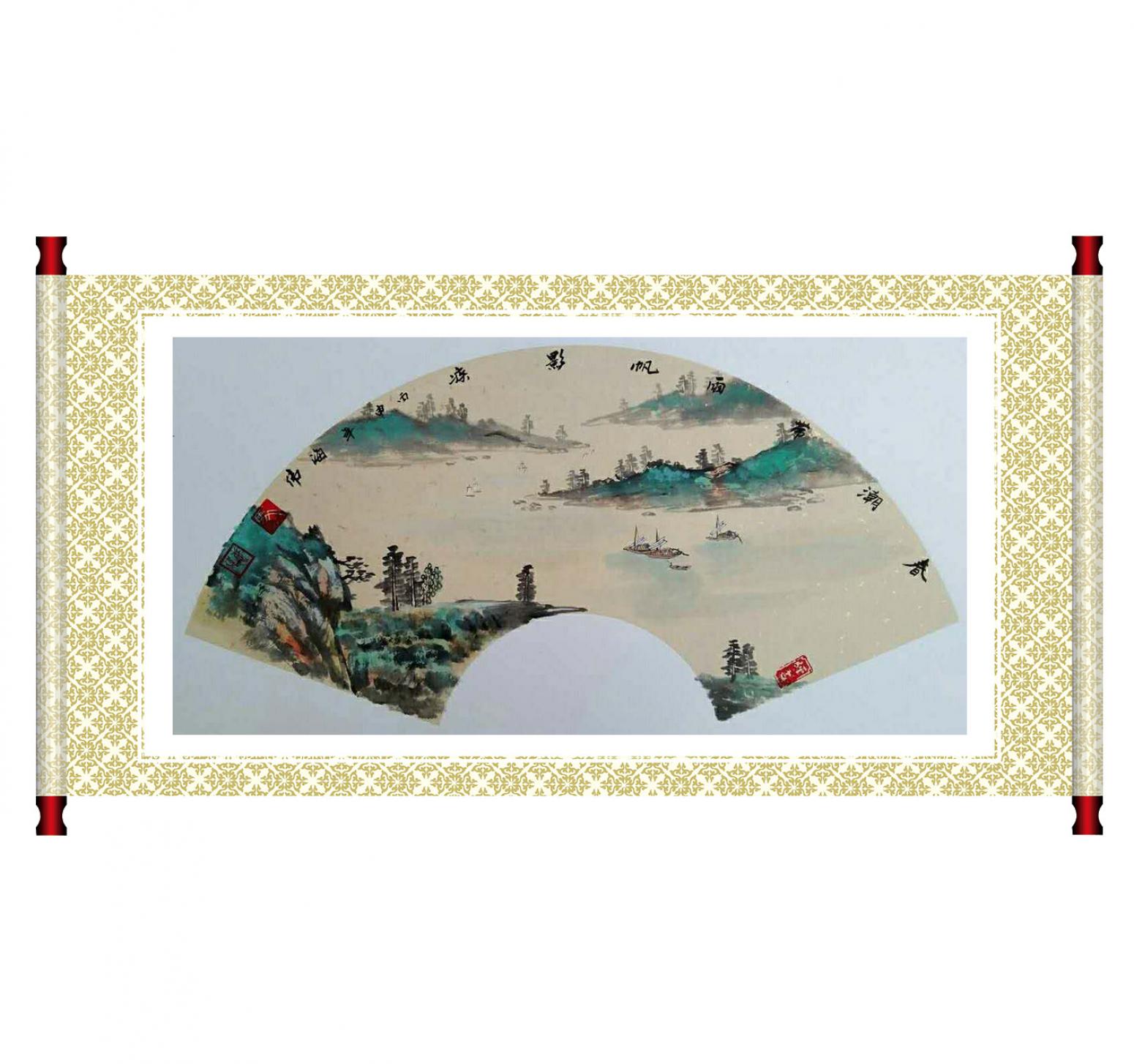 马海伟国画作品《【春潮带雨】作者马海伟》【图1】