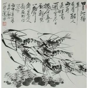 丁洪运国画作品《【池塘游龙】作者丁洪运》价格720.00元