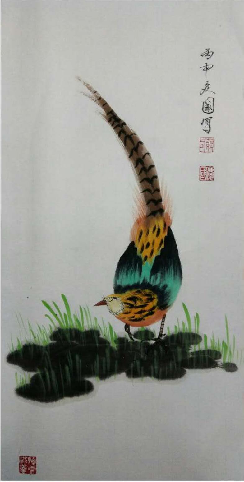 蒋庆国国画作品《【花鸟5】作者蒋庆国》【图0】