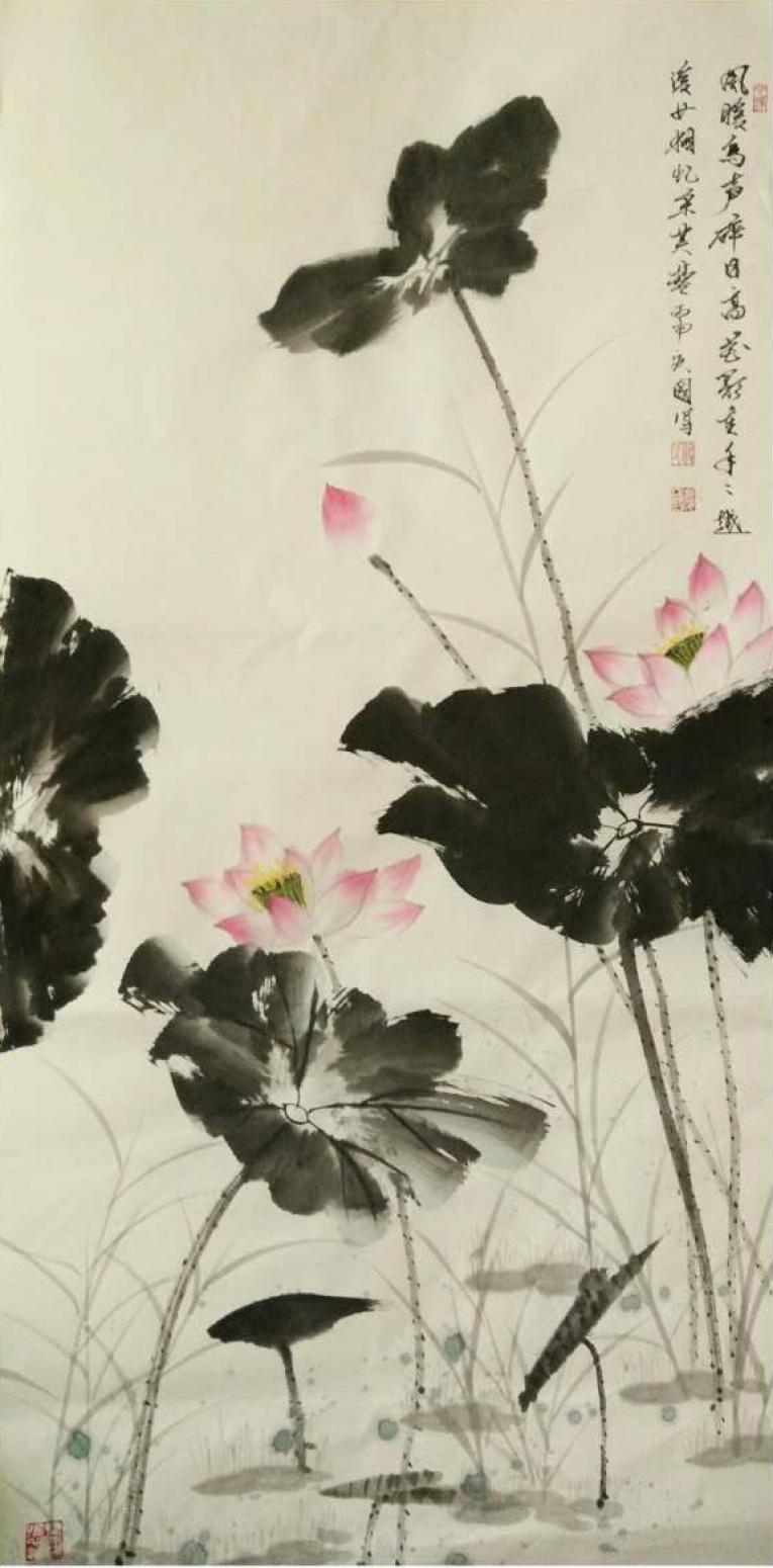 蒋庆国国画作品《【荷花】作者蒋庆国》【图0】