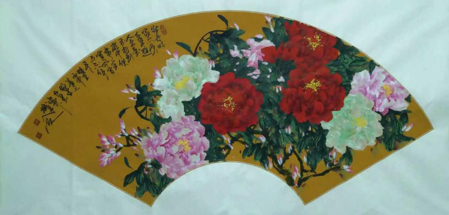 李朝国国画作品《【牡丹4】作者李朝国》【图0】