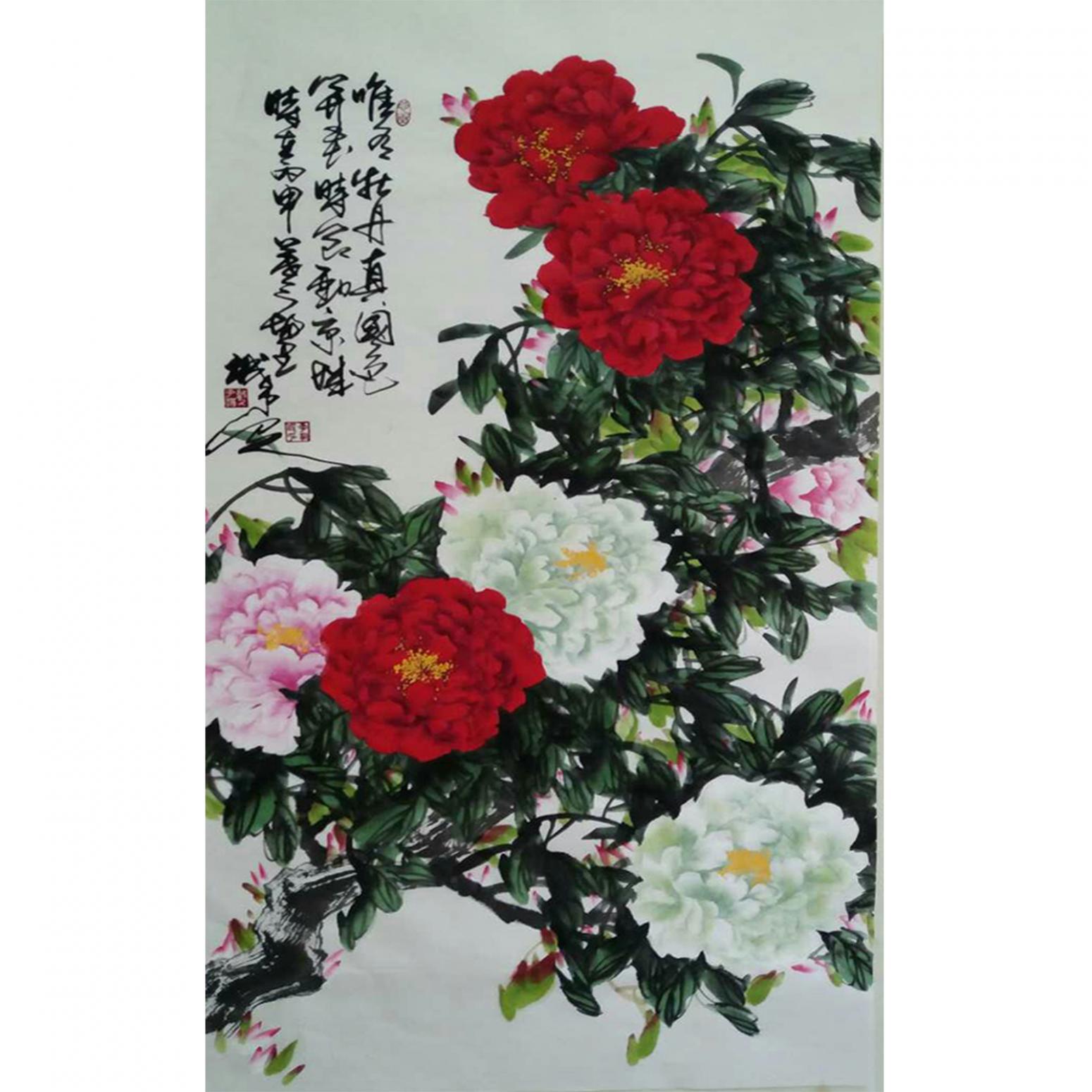 李朝国国画作品《【花开富贵3】作者李朝国》