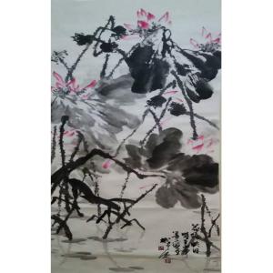 艺术品图片：艺术家李朝国国画作品名称《【莲花2】作者李朝国》价格7200.00 元