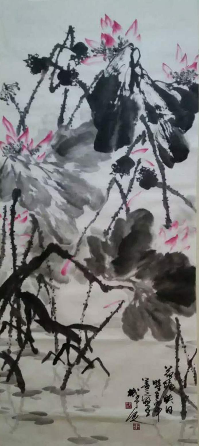 李朝国国画作品《【莲花2】作者李朝国》【图0】