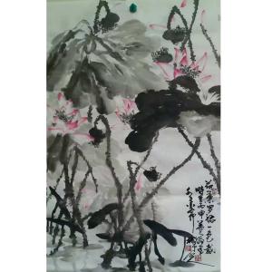 艺术品图片：艺术家李朝国国画作品名称《【莲花4】作者李朝国》价格7200.00 元