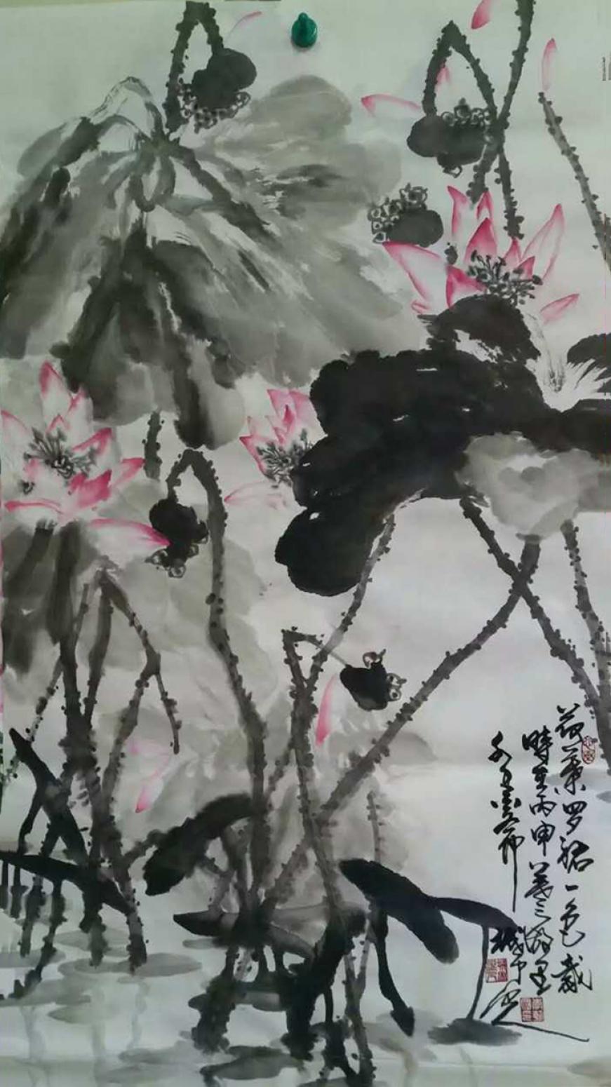 李朝国国画作品《【莲花4】作者李朝国》【图0】