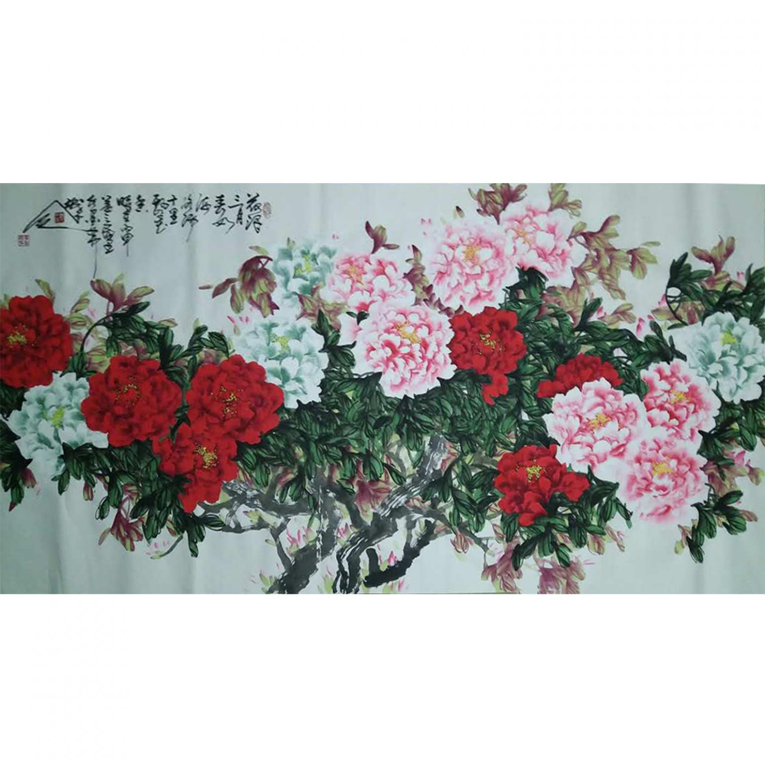 李朝国国画作品《【花开富贵4】作者李朝国》