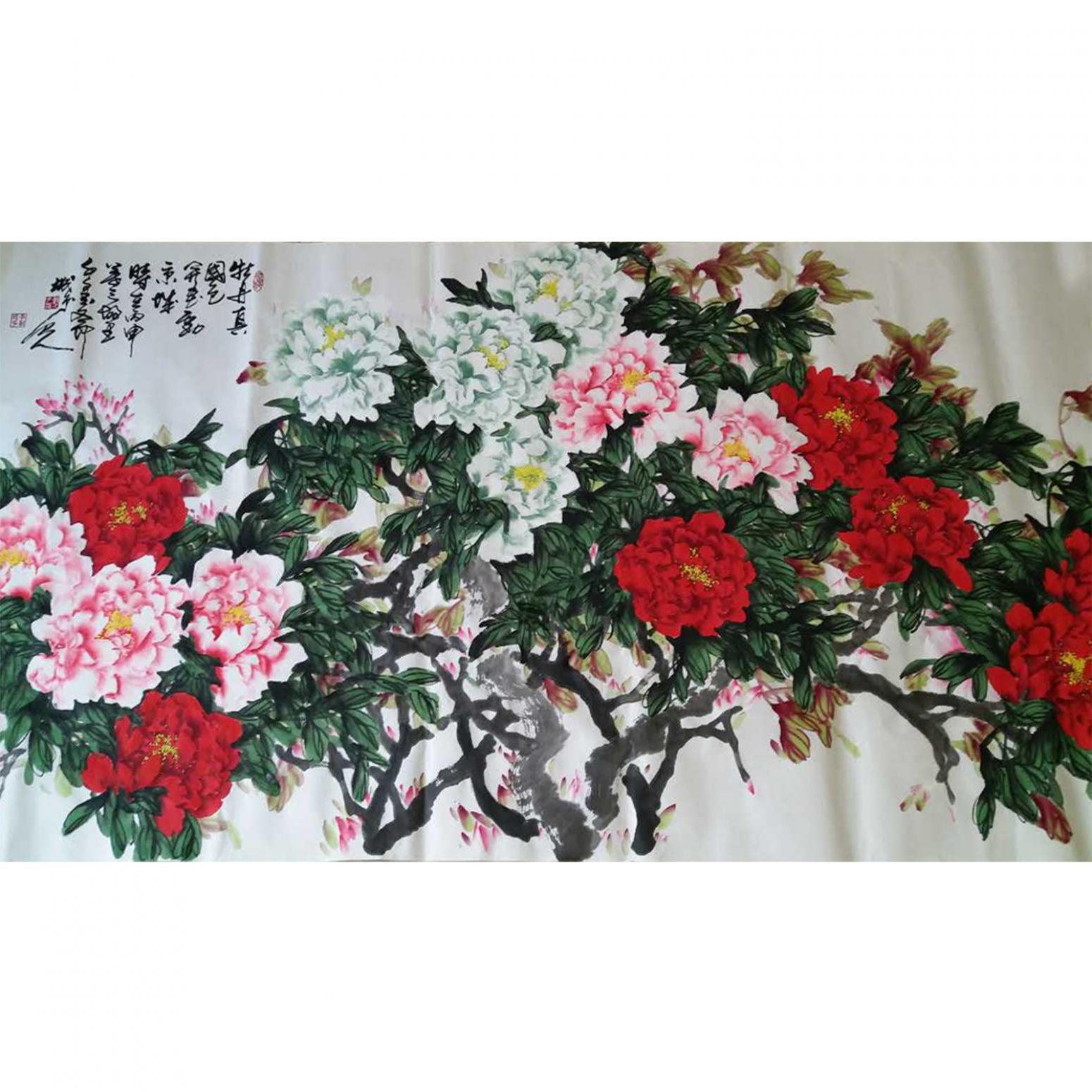 李朝国国画作品《【花开富贵5】作者李朝国》