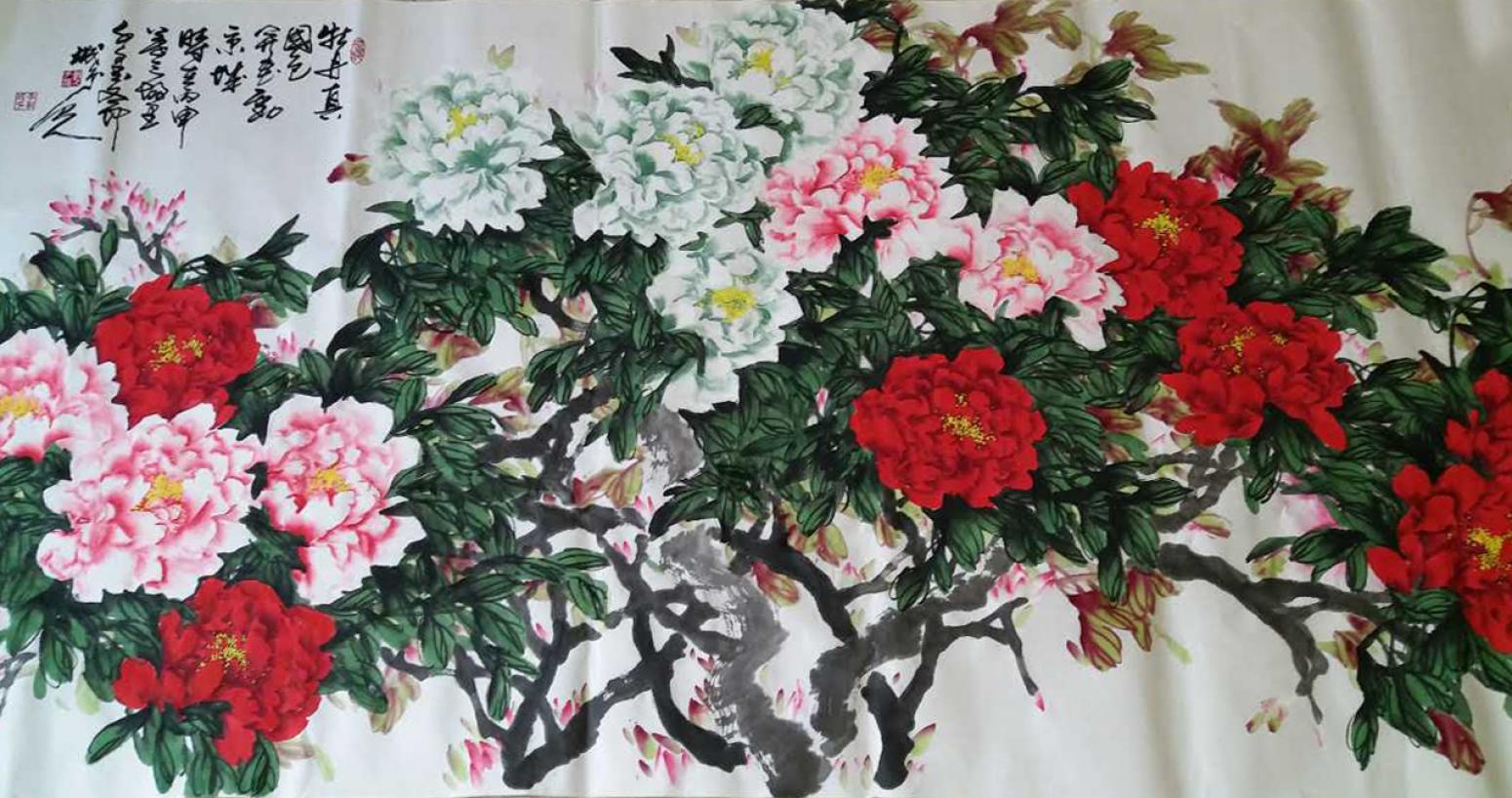 李朝国国画作品《【花开富贵5】作者李朝国》【图0】