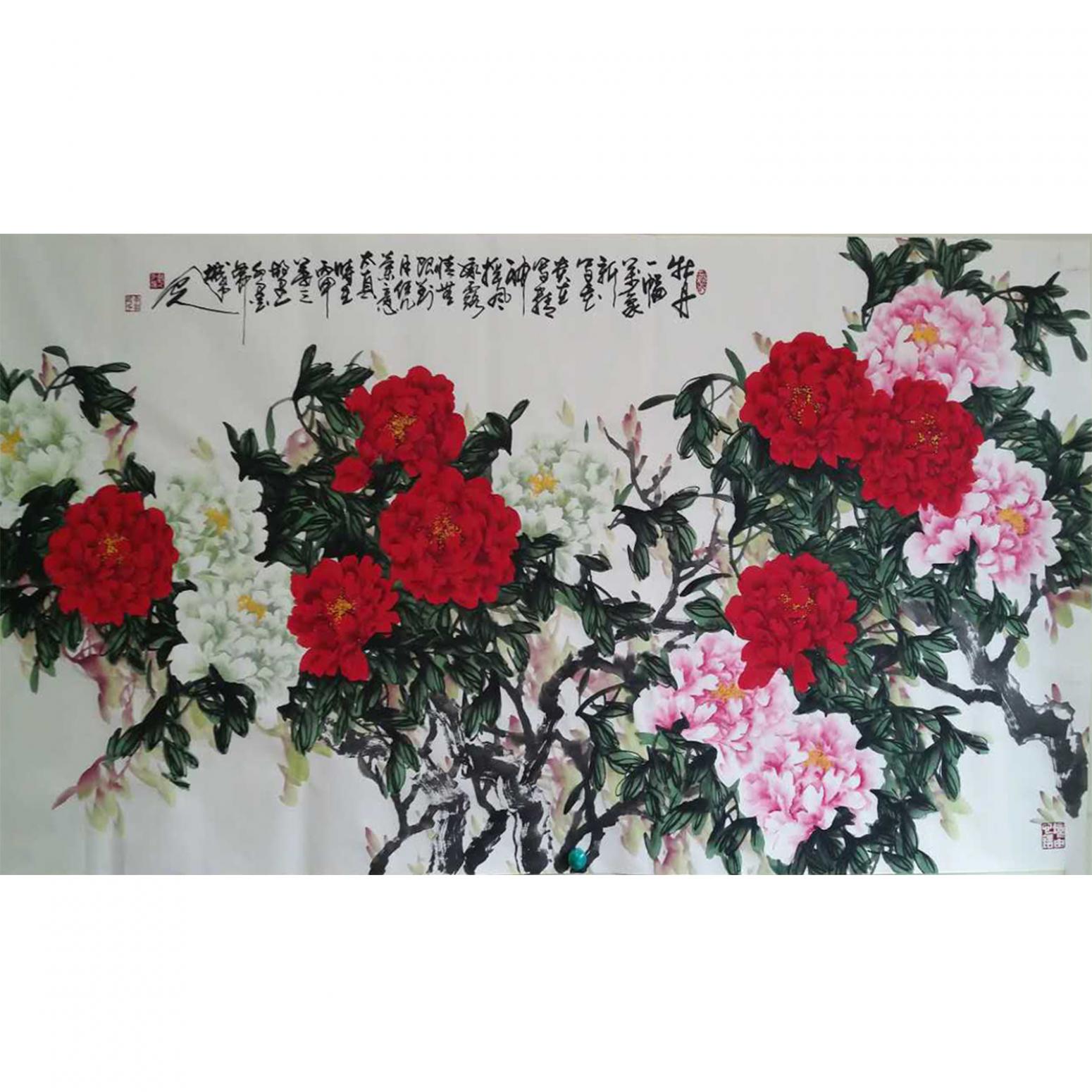 李朝国国画作品《【花开富贵6】作者李朝国》