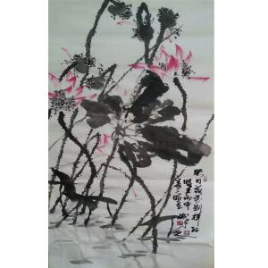 艺术品图片：艺术家李朝国国画作品名称《【莲花6】作者李朝国》价格7200.00 元