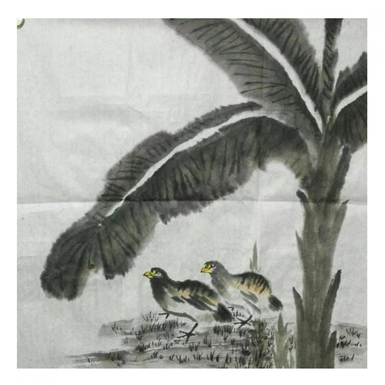 李丽芳国画作品《【觅食】作者李丽芳》