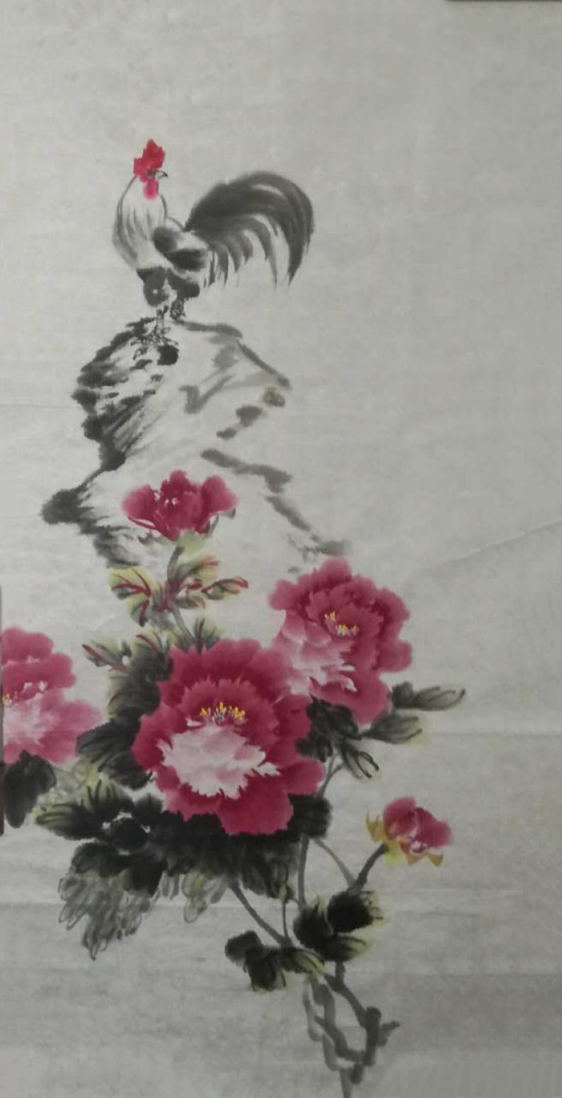 李丽芳国画作品《【大公鸡】作者李丽芳》【图0】
