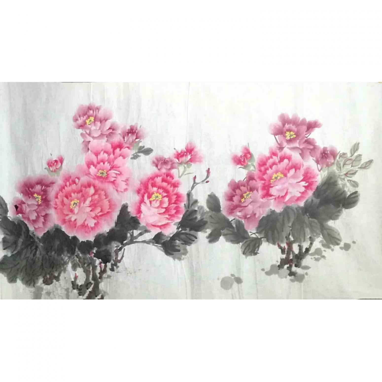 李丽芳国画作品《【粉玫瑰】作者李丽芳》