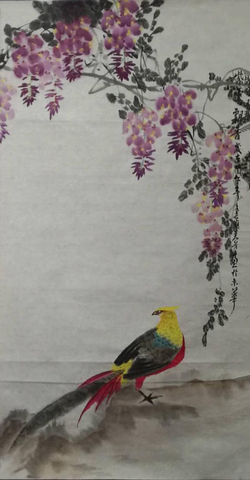 李丽芳国画作品《【紫气飘香】作者李丽芳》【图0】