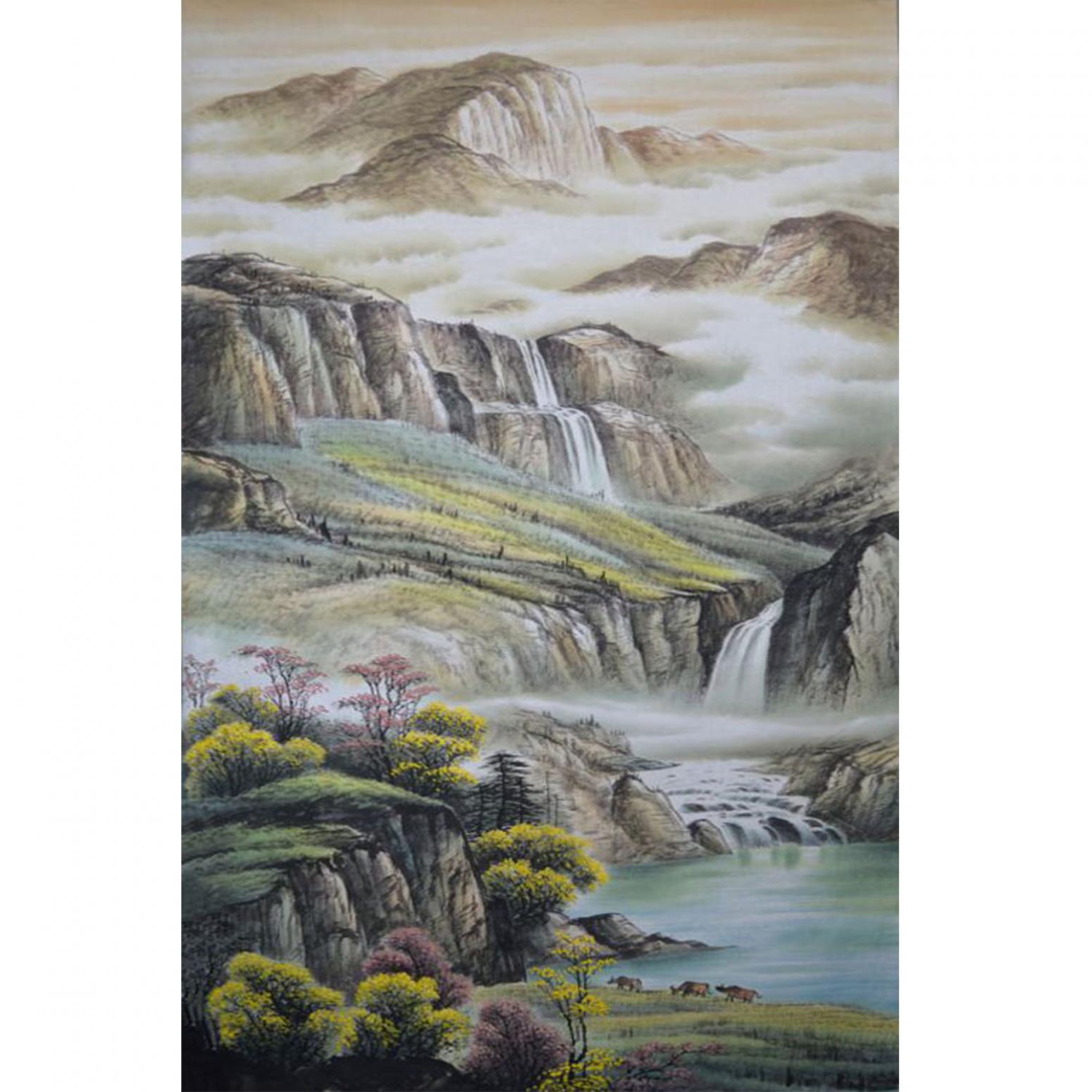 宁建华国画作品《【山水2】作者宁建华》