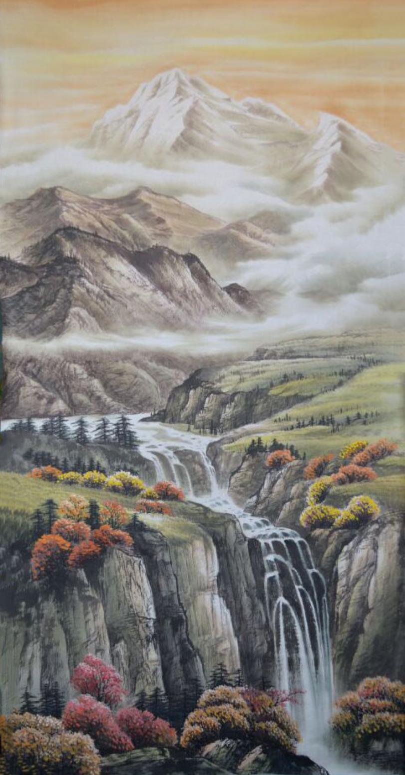 宁建华国画作品《【山水3】作者宁建华》【图0】