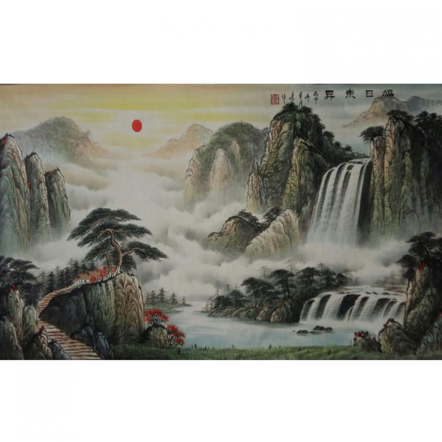 宁建华国画作品《【山水5】作者宁建华》