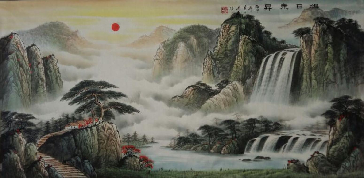 宁建华国画作品《【山水5】作者宁建华》【图0】