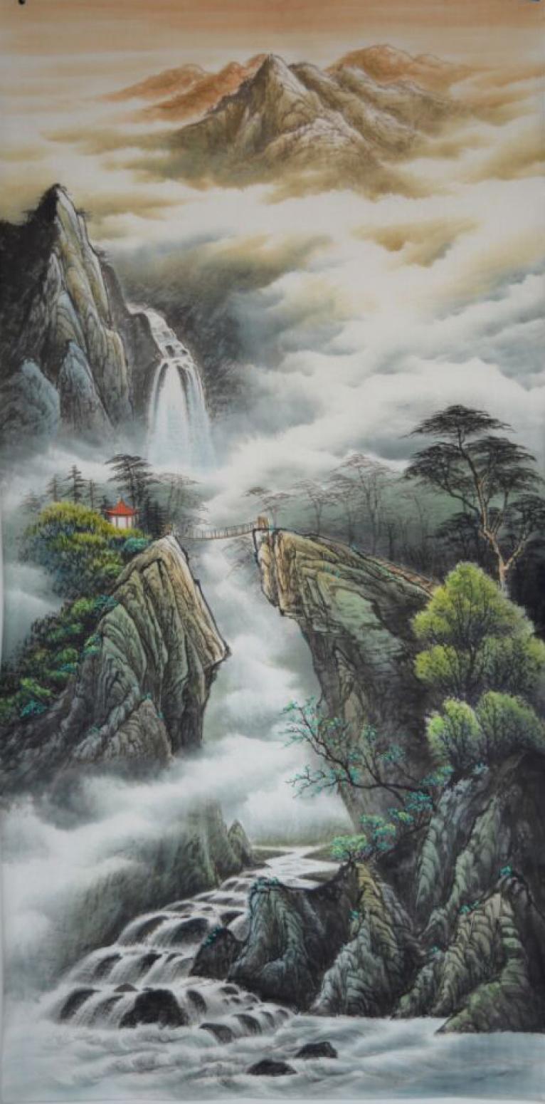 宁建华国画作品《【山水8】作者宁建华》【图0】