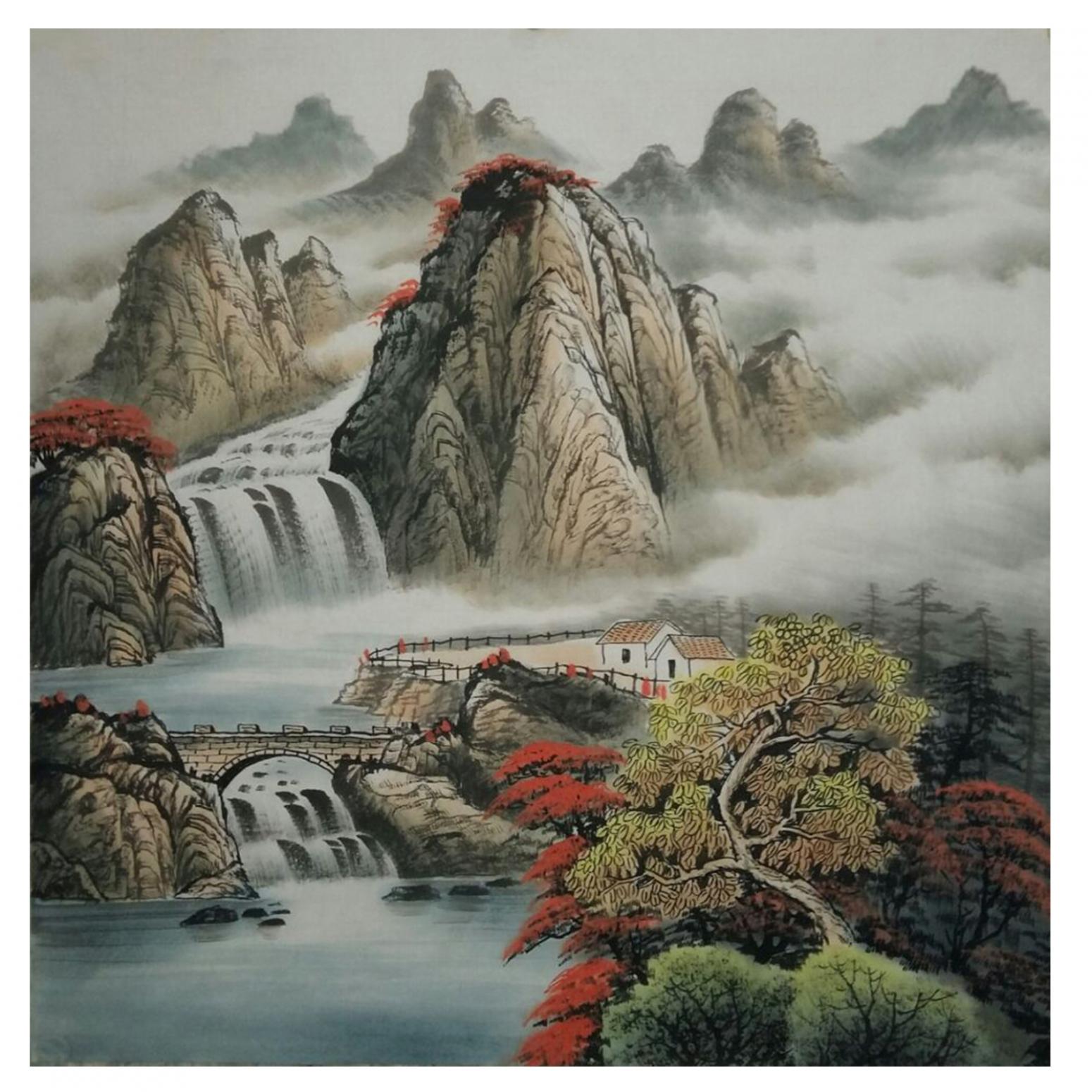 宁建华国画作品《【山水10】作者宁建华》