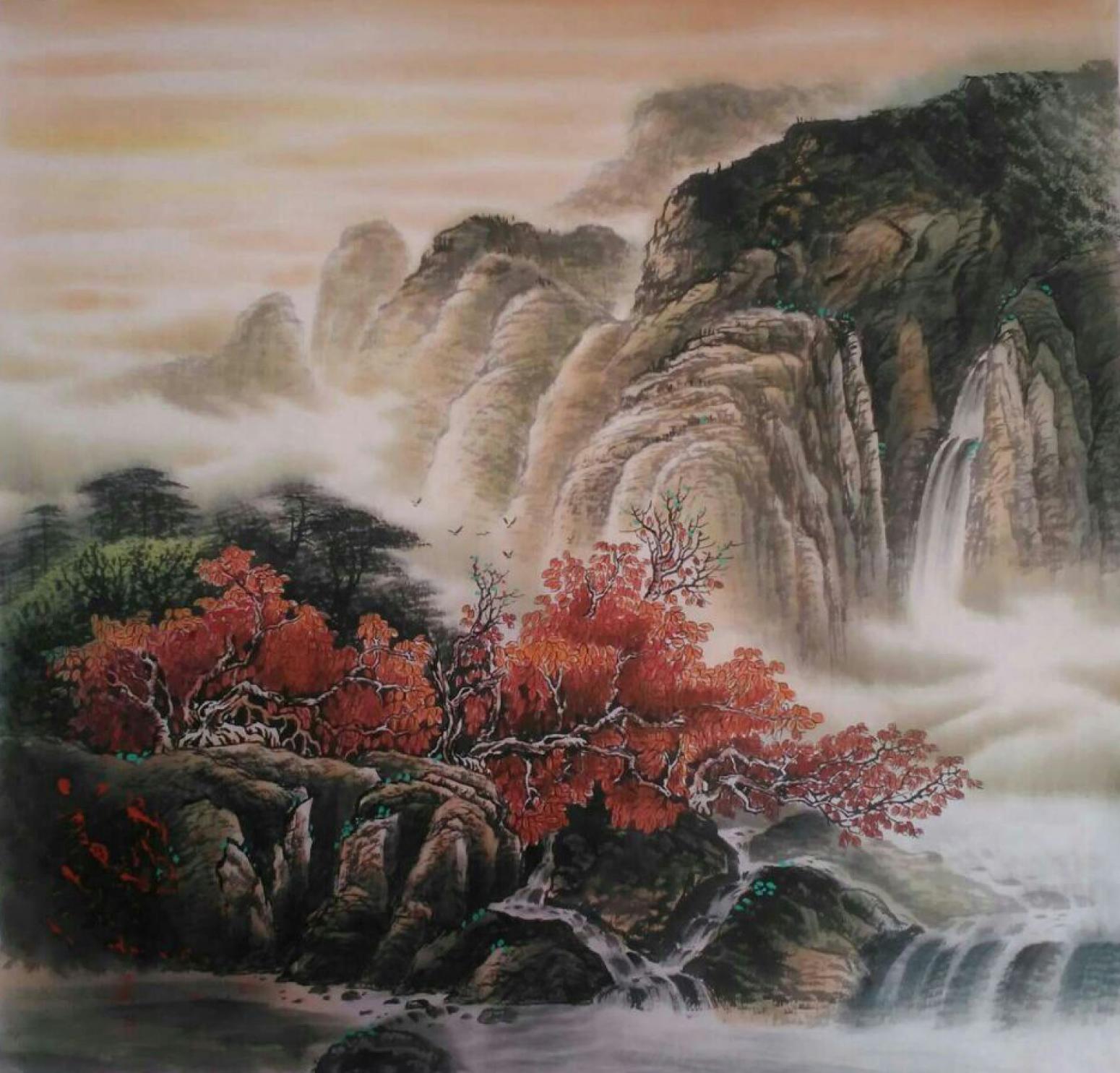 宁建华国画作品《【山水11】作者宁建华》【图0】